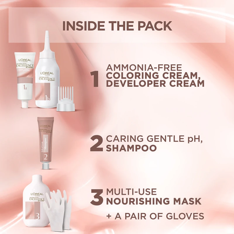 Excellence Creme Universal Nudes krémhajfesték 4U Barna (192 ml)