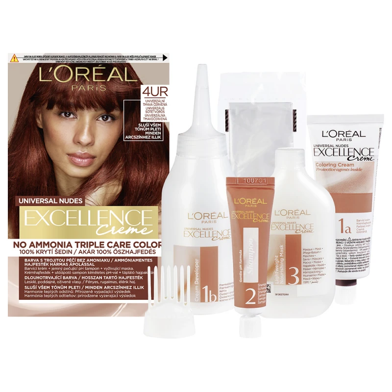 Excellence Creme Universal Nudes krémhajfesték 4UR Univerzális sötétvörös (192 ml)