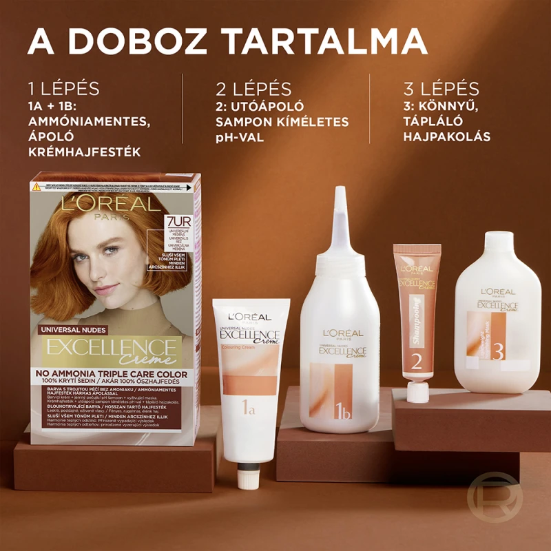 Excellence Creme Universal Nudes krémhajfesték 4UR Univerzális sötétvörös (192 ml)