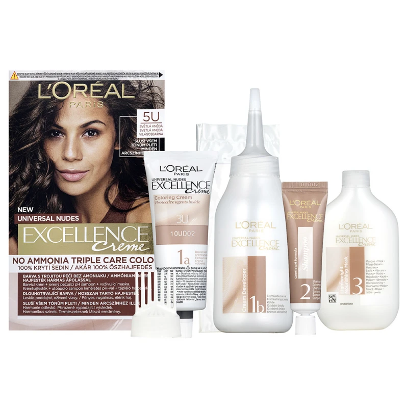 Excellence Creme Universal Nudes krémhajfesték 5U Világosbarna (192 ml)
