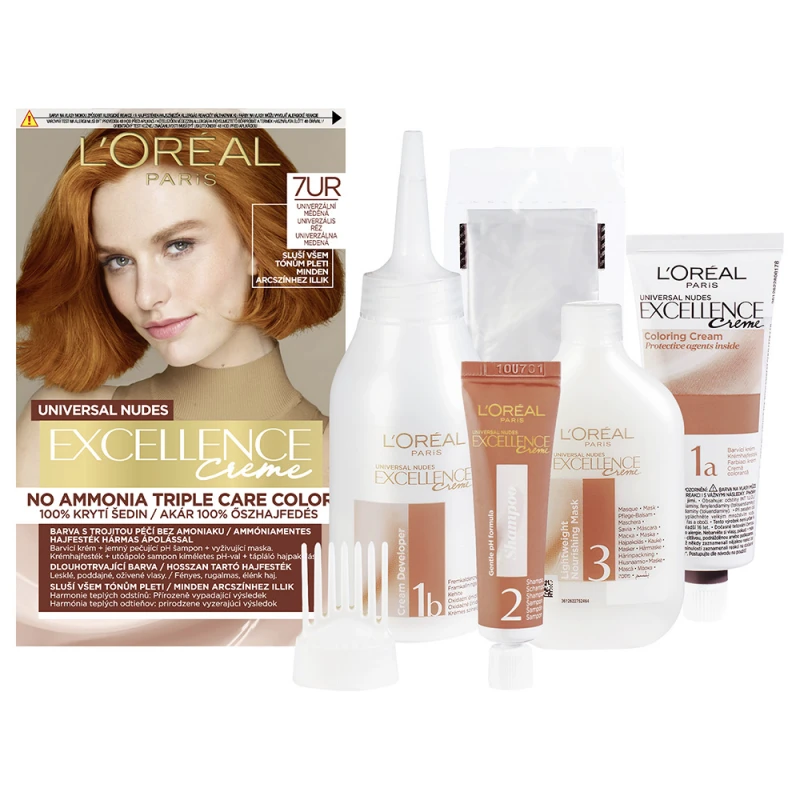 Excellence Creme Universal Nudes krémhajfesték 7UR Univerzális réz (192 ml)