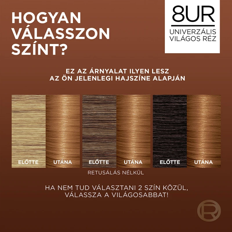 Excellence Creme Universal Nudes krémhajfesték 8UR Univerzális világos réz (192 ml)