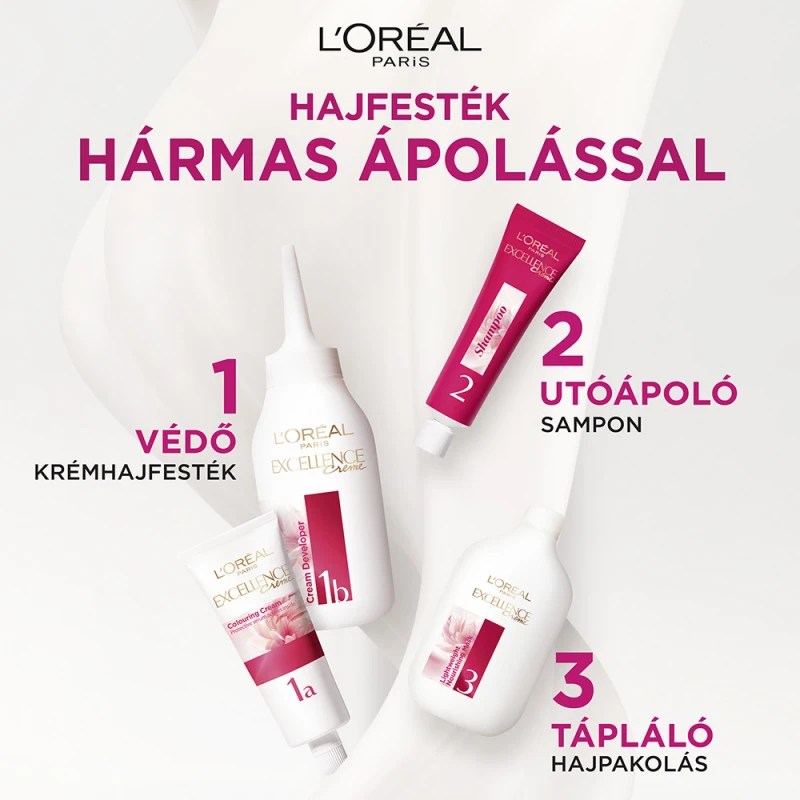 Excellence krémes, tartós hajfesték 03 Extra világos hamvas szőke (192 ml)