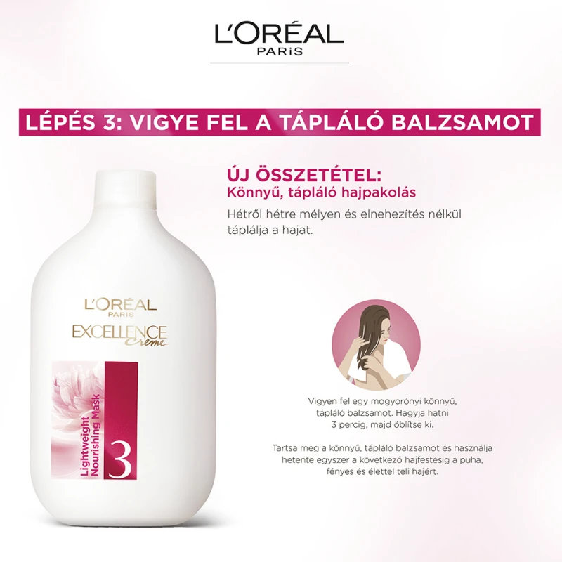 Excellence krémes, tartós hajfesték 03 Extra világos hamvas szőke (192 ml)