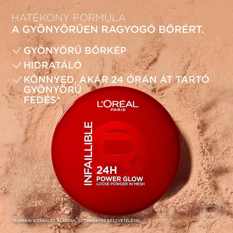 Infaillible 24H Power Glow Loose Powder Medium púder 10 g
