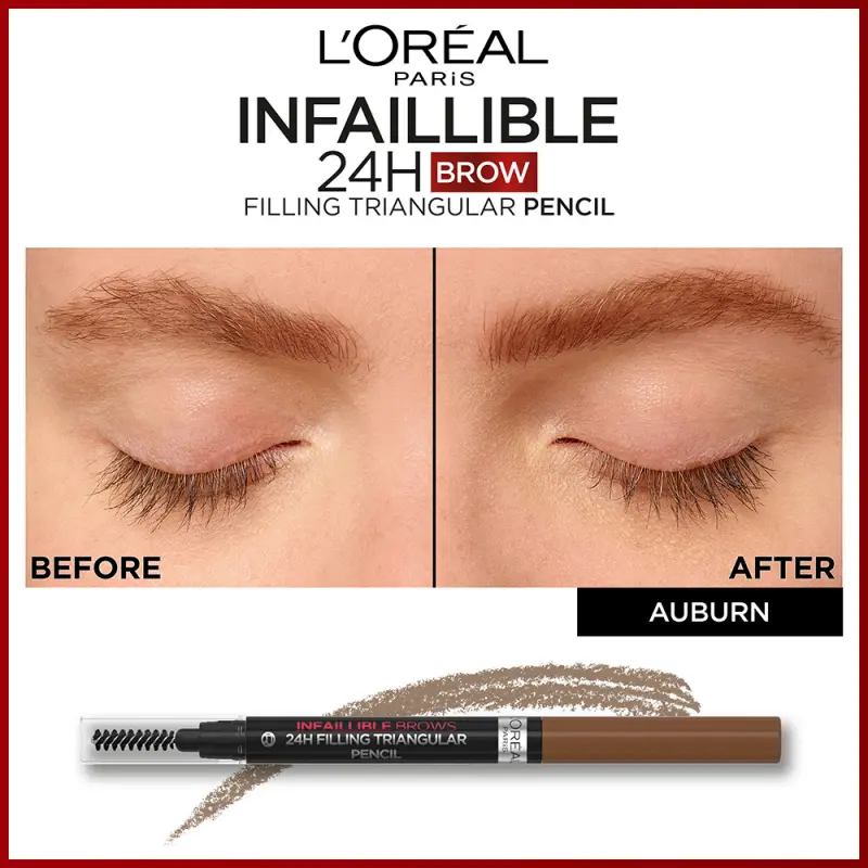 Infaillible Brows 24H Filling Triangular Pencil Auburn szemöldökceruza 1 ml