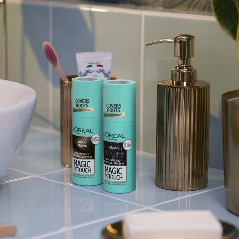 Magic Retouch Hajtőszínező spray, sötétbarna 75 ml