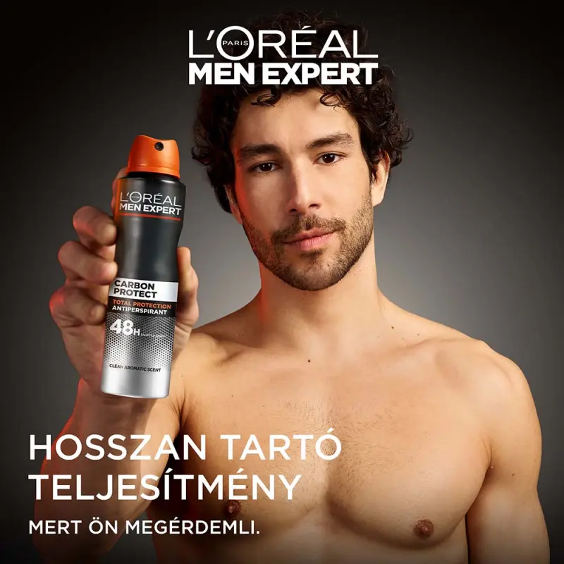 Men Expert Carbon Protect izzadásgátló dezodor spray, akár 48 órán át küzd az izzadás ellen 150 ml