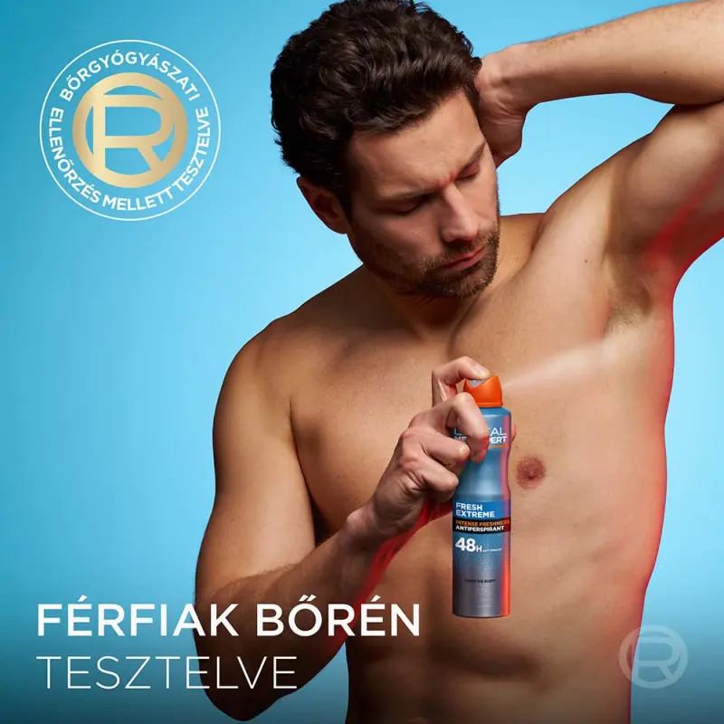 Men Expert Fresh Extreme izzadásgátló spray, 48 órán át küzd az izzadás ellen 150 ml