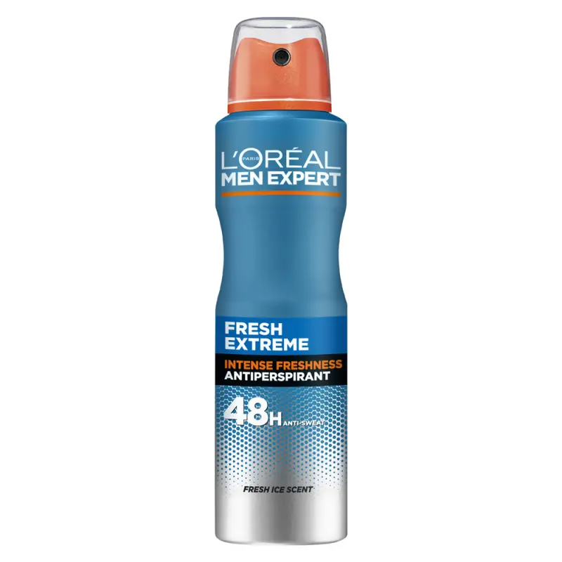 L'ORÉAL PARIS Men Expert Fresh Extreme izzadásgátló spray, 48 órán át küzd az izzadás ellen 150 ml
