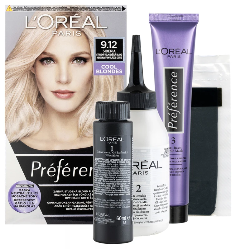 Préférence tartós hajfesték 9.12 Siberia - hideg nagyon világos szőke (174 ml)