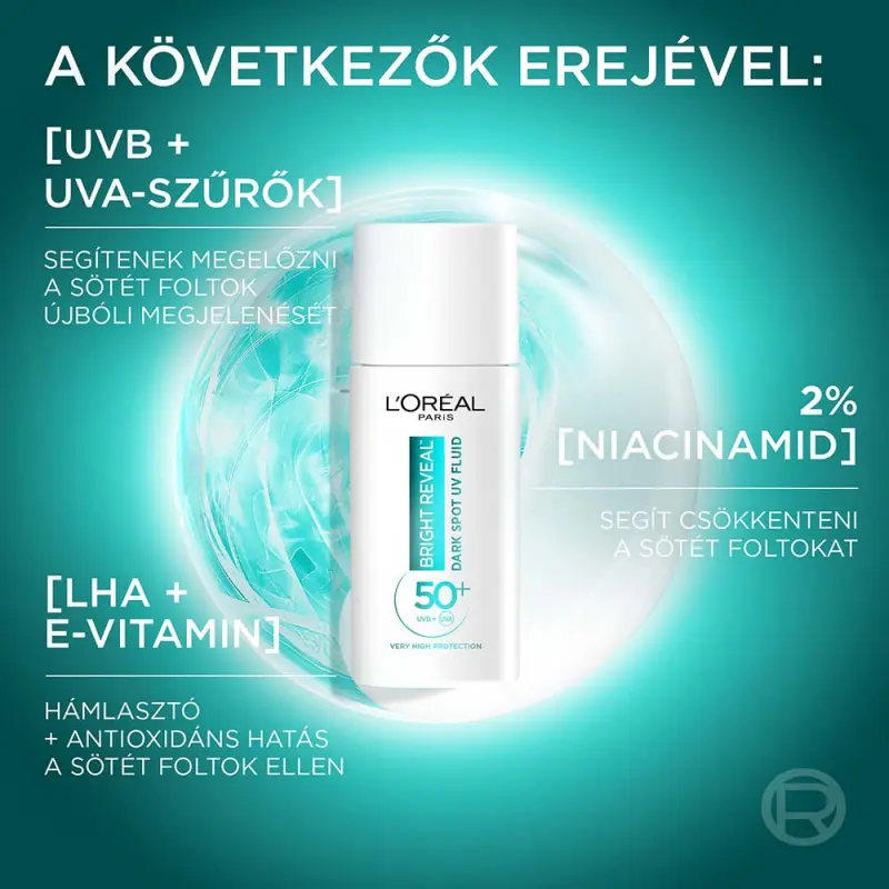 Revitalift Laser szérum és nappali krém Bright Reveal SPF50+ Fluiddal (30+50+50 ml)