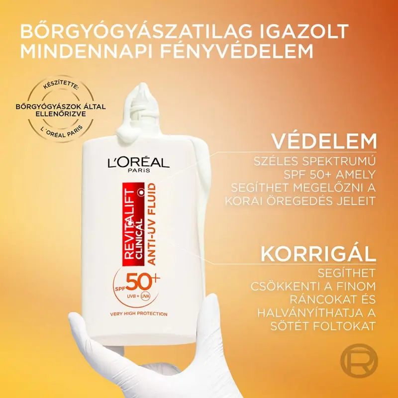 Revitalift Clinical Daily UV-sugárzás elleni fluid SPF50+ C-vitaminnal 50 ml