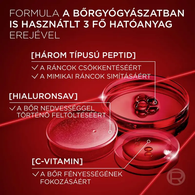 Revitalift Laser Ránctalanító szérum három típusú peptiddel 50 ml