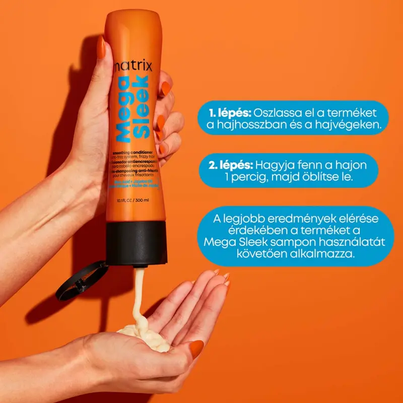Mega Sleek Simító Kondicionáló nehezen kezelhető, szöszösödő hajra 300 ml