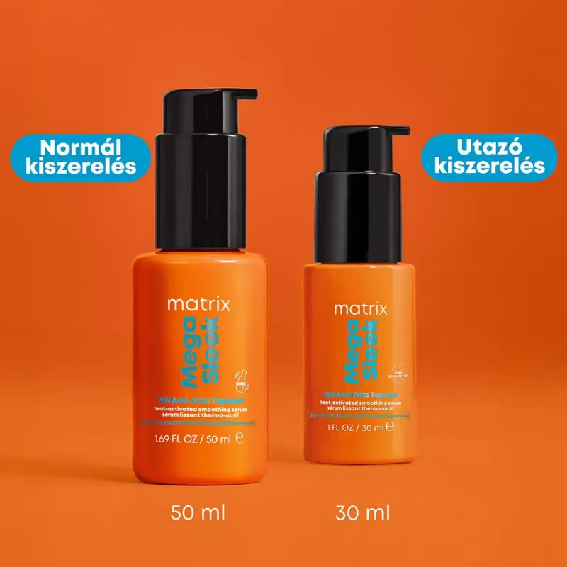 Mega Sleek Topcoat Simaságot biztosító szérum nehezen kezelhető, szöszösödő hajra 30 ml