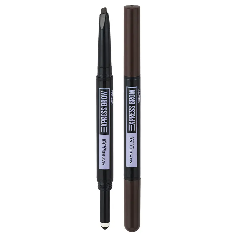 Express Brow Duo kétvégű szemöldökformázó NU 04 Dark Brown (8,8 g)