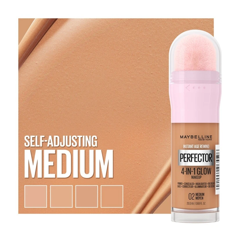 Instant Perfector 4-in-1 Glow 02 Medium fényes hatású alapozó 20 ml