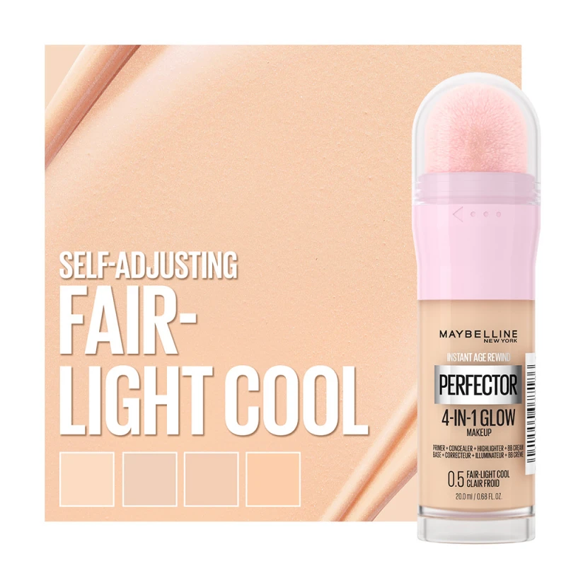 Instant Perfector 4-in-1 Glow 0,5 Fair Light Cool fényes hatású alapozó 20 ml