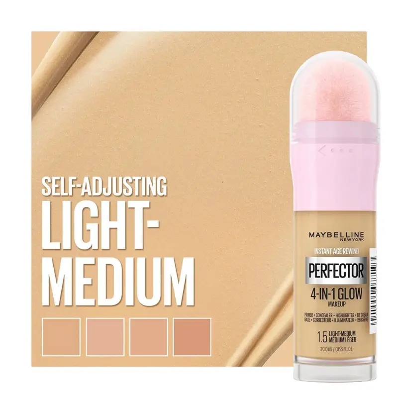 Instant Perfector 4-in-1 Glow 1,5 Light Medium fényes hatású alapozó 20 ml