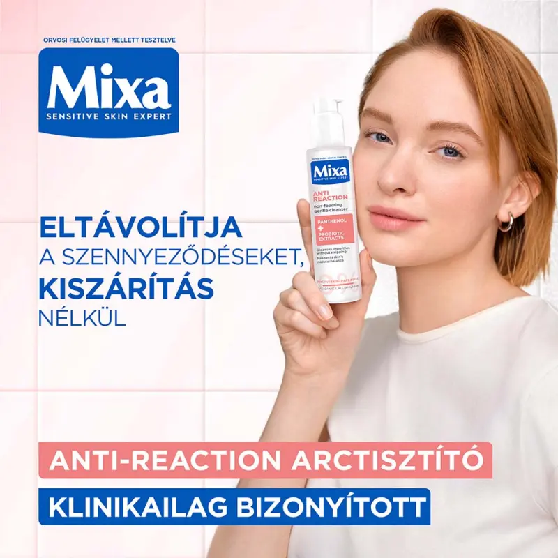 Anti-Reaction Nyugtató, nem habzó tisztító gél panthenollal és probiotikus kivonatokkal 150 ml