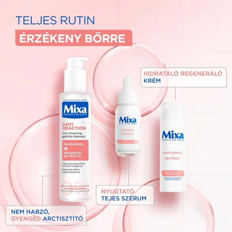 Anti-Reaction Nyugtató, nem habzó tisztító gél panthenollal és probiotikus kivonatokkal 150 ml