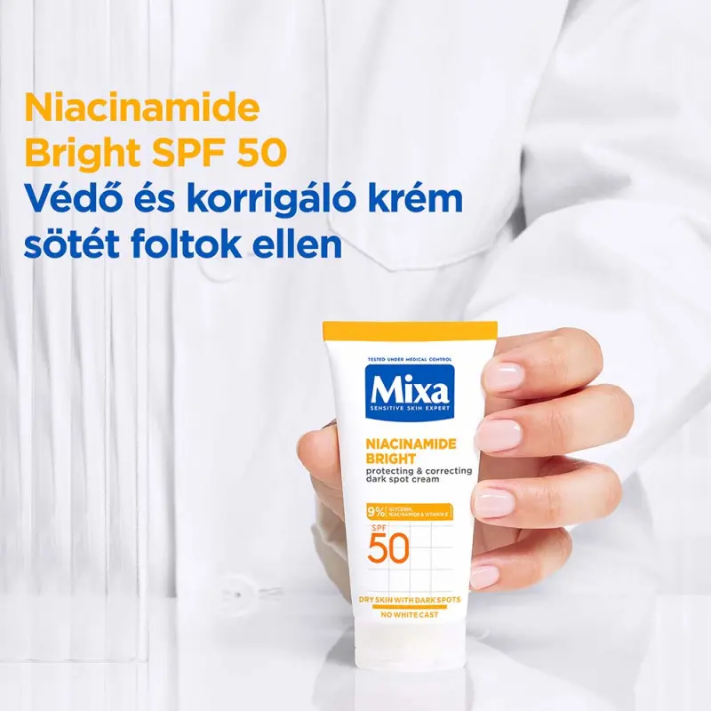Niacinamide Bright Védő és korrigáló krém sötét foltok ellen SPF 50 (50 ml)