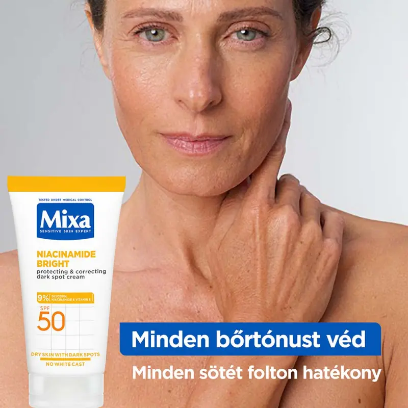 Niacinamide Bright Védő és korrigáló krém sötét foltok ellen SPF 50 (50 ml)