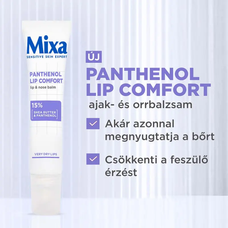 Panthenol Lip Comfort Ajak- és orrbalzsam, nagyon száraz és érzékeny ajkakra 10 ml