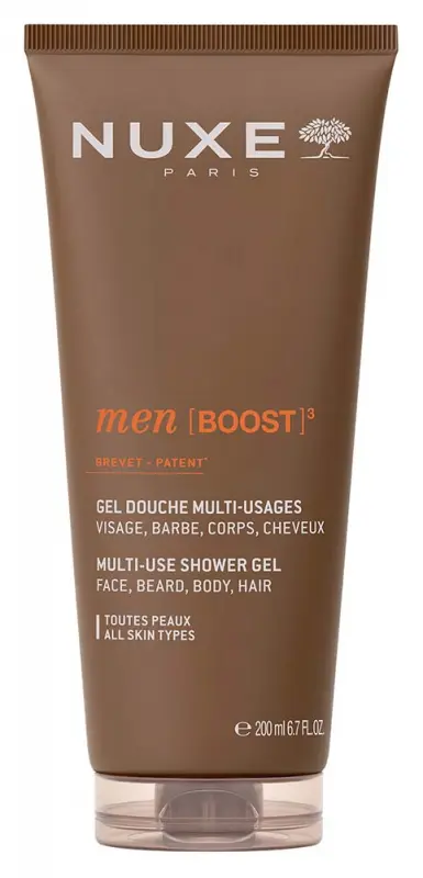 NUXE MEN [BOOST]³ Többfunkciós tusfürdő arcra, szakállra, testre és hajra 200 ml