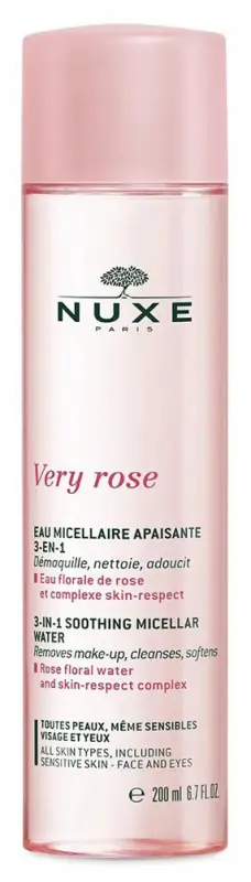 NUXE Very Rose 3 in 1 Hidratáló Micellás Víz 200 ml