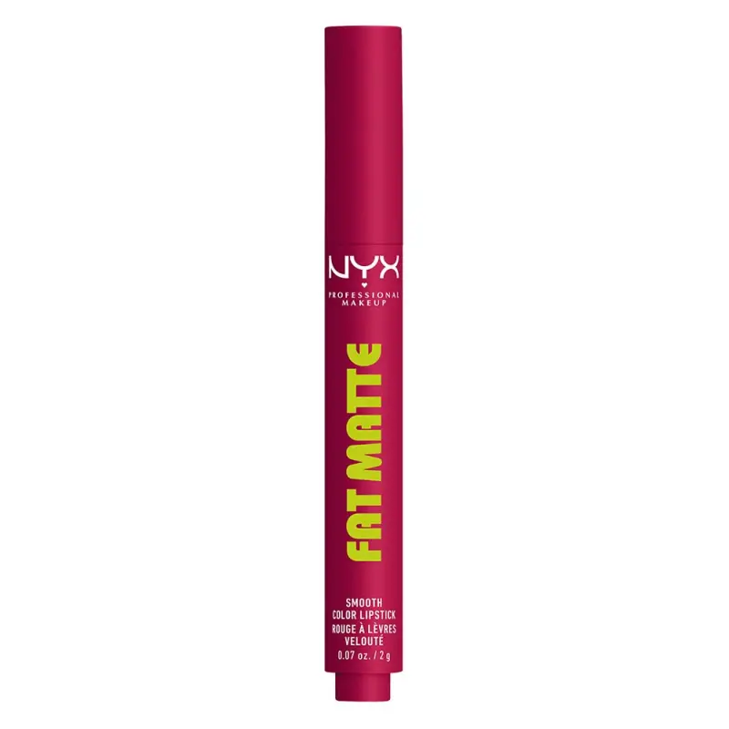 NYX PROFESSIONAL MAKEUP Fat Matte Smooth Color Lipstick matt hatású ajakrúzs 14 Hibiscus Hug 2 g NYX PROFESSIONAL MAKEUP Fat Matte Smooth Color Lipstick matt hatású ajakrúzs 14 Hibiscus Hug 2 g