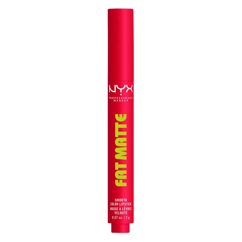 NYX PROFESSIONAL MAKEUP Fat Matte Smooth Color Lipstick matt hatású ajakrúzs 15 Fuzzy Flame 2 g NYX PROFESSIONAL MAKEUP Fat Matte Smooth Color Lipstick matt hatású ajakrúzs 15 Fuzzy Flame 2 g