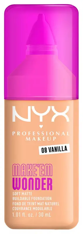 NYX PROFESSIONAL MAKEUP Make 'EM Wonder Foundation alapozó 08 Vanilla 30 ml
