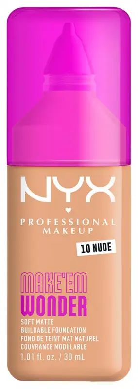 NYX PROFESSIONAL MAKEUP Make 'EM Wonder Foundation alapozó 10 Nude 30 ml
