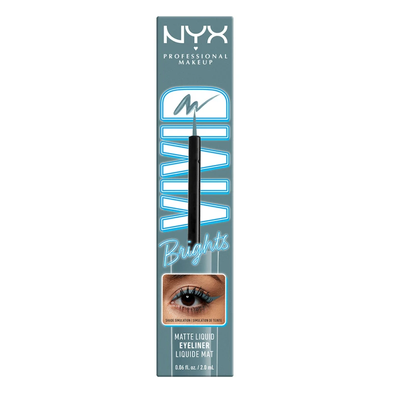 Vivid Brights Colored Liquid Eyeliner - Cyan Simp (2 ml)