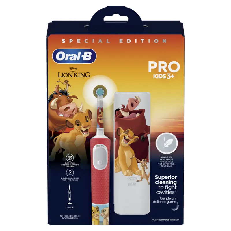 Vitality PRO Elektromos Fogkefe Gyerek - Lion King + Utazó tok