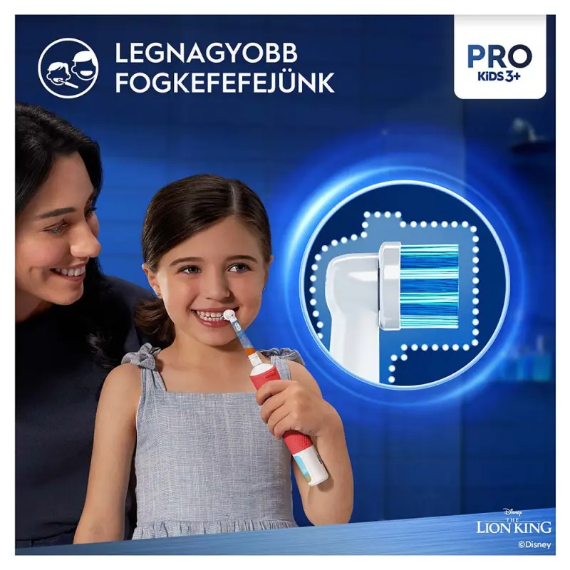Vitality PRO Elektromos Fogkefe Gyerek - Lion King + Utazó tok