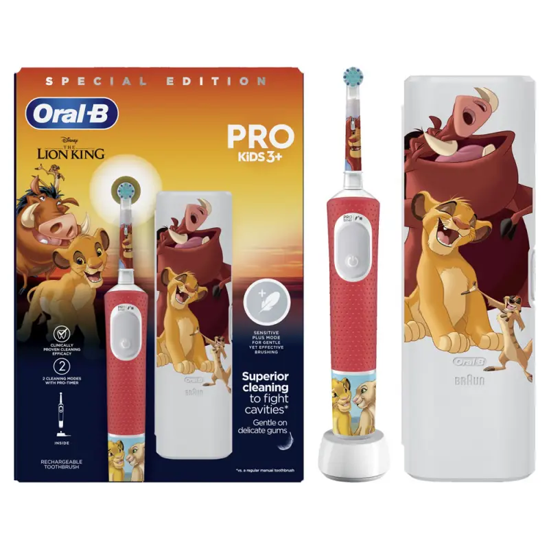 Vitality PRO Elektromos Fogkefe Gyerek - Lion King + Utazó tok