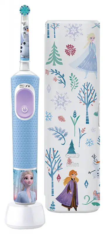 ORAL-B D103 Vitality PRO Elektromos Fogkefe Gyerek - Frozen II + Utazó Tok