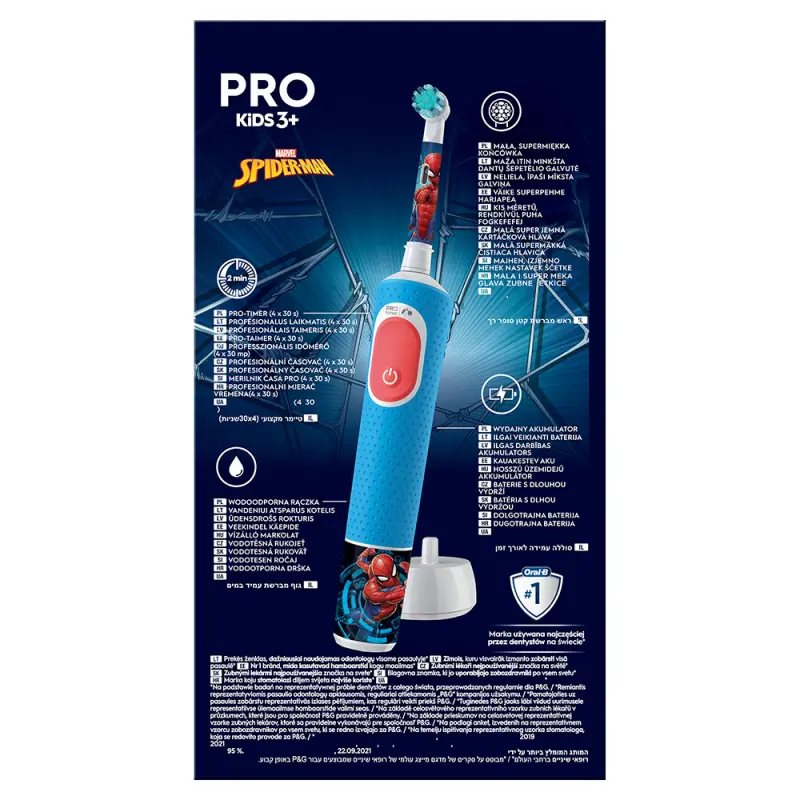 D103 Vitality PRO Elektromos Fogkefe Gyerek - Spiderman