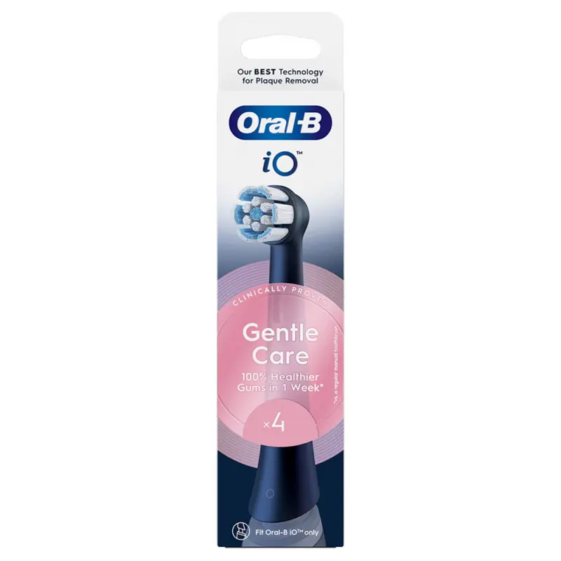 ORAL-B iO Gentle Care Pótfej Fekete 4 db