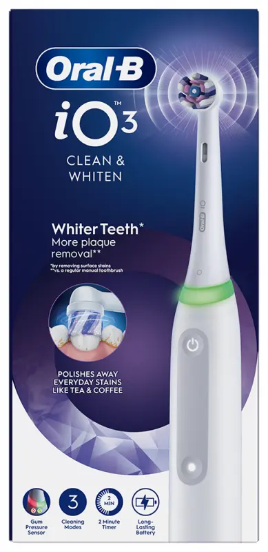 ORAL-B iO3 Elektromos Fogkefe Quite White (Whitening Edition)