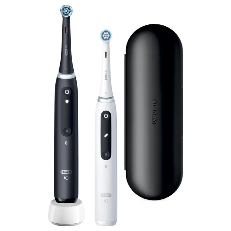 ORAL-B iO5 Elektromos DUOPACK Fogkefe Matte Black + Quite White