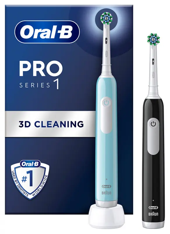 PRO1 Elektromos Fogkefe DUOPACK Blue + Black X-Clean