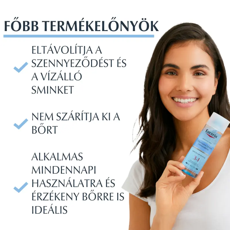 DermatoCLEAN HYALURON 3 az 1-ben Micellás arclemosó 400 ml