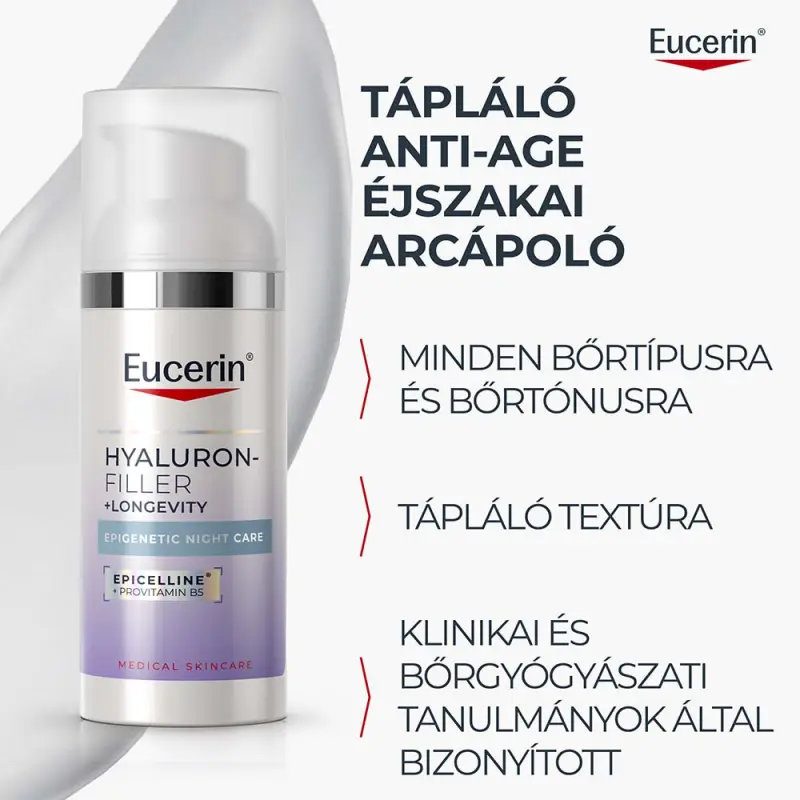 Hyaluron-Filler + Longevity Epigenetic Éjszakai arcápoló 50 ml