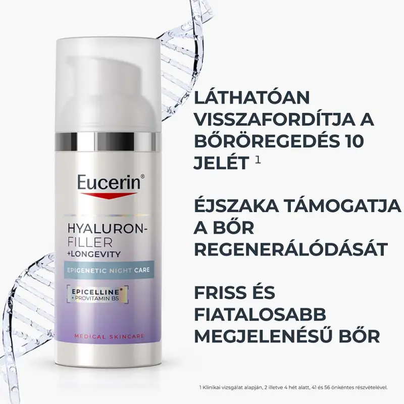 Hyaluron-Filler + Longevity Epigenetic Éjszakai arcápoló 50 ml