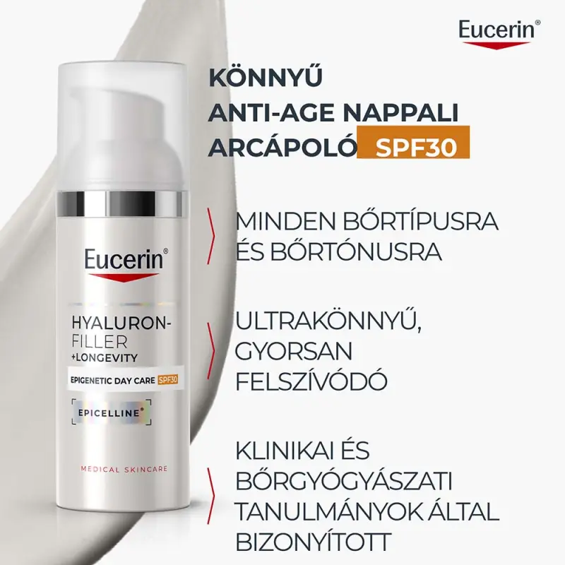 Hyaluron-Filler + Longevity Epigenetic Nappali arcápoló SPF30 (50 ml)