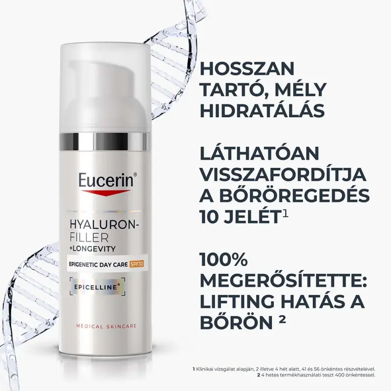 Hyaluron-Filler + Longevity Epigenetic Nappali arcápoló SPF30 (50 ml)